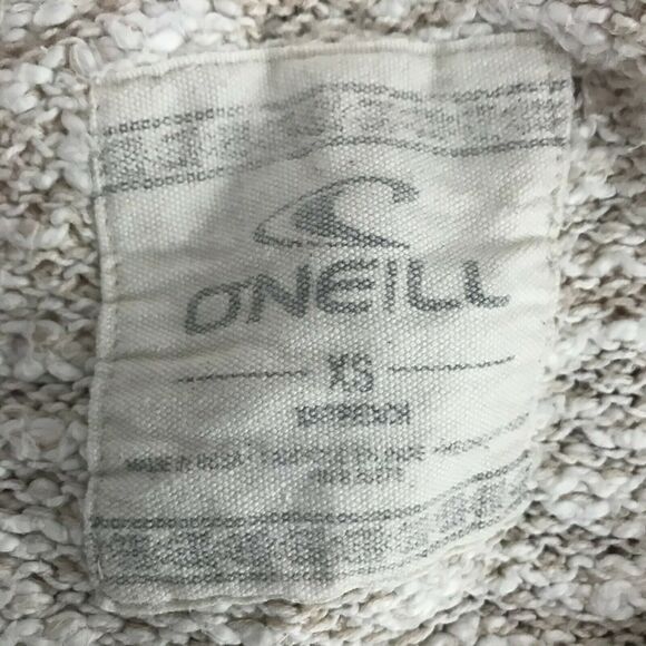 O'Neill XS High Low Sweater Cream Beige Scoop Neck Slouchy - Picture 3 of 12